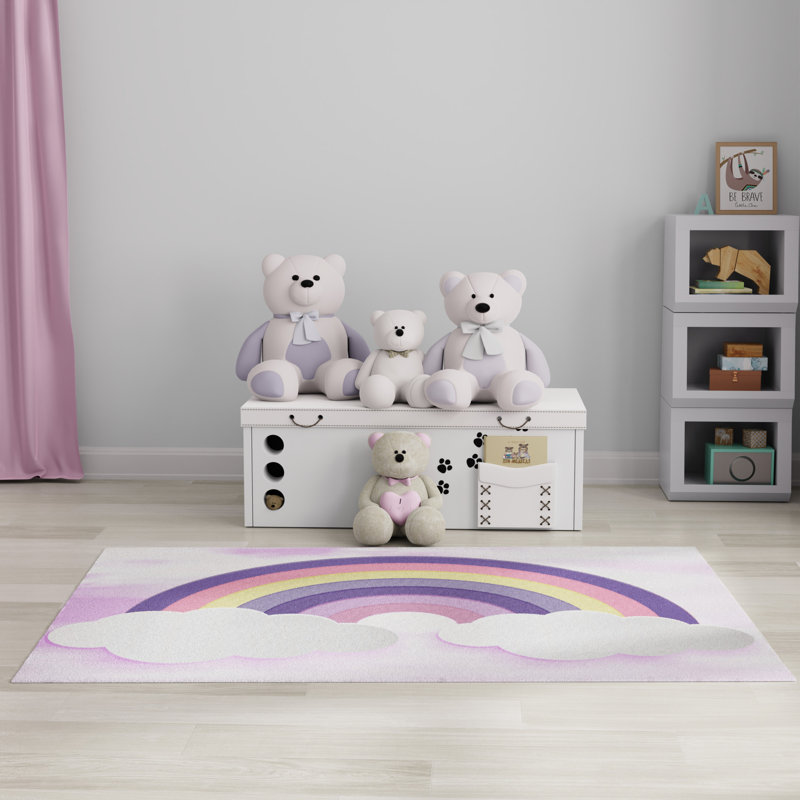  Tapis multicolore lavable à la machine Imagination, Rectangle 5 pi x 7 pi