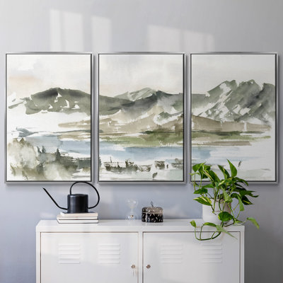 Snowcappé Mountain Study II - 3 pièces, reproduction sur toile