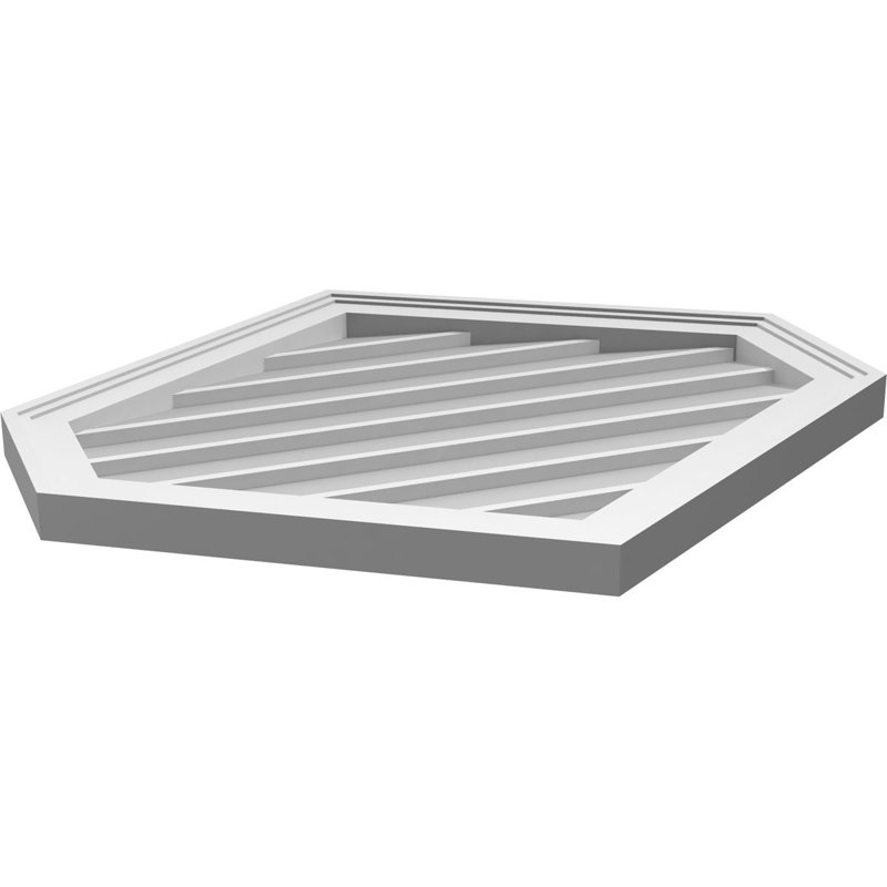 Ventilé vertical à pignon vertical en uréthane 8/12, H 26 po x l 28 po x P 1,5 po