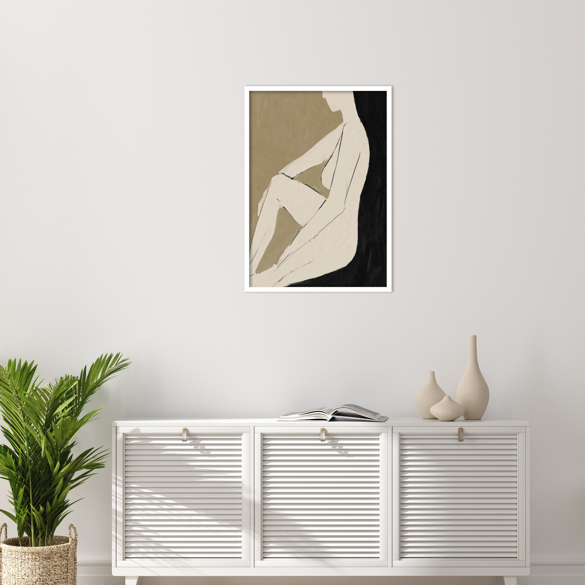 Chamois Chill by Dan Hobday - Single Picture Frame Print, 33" H x 24" W, White Framed