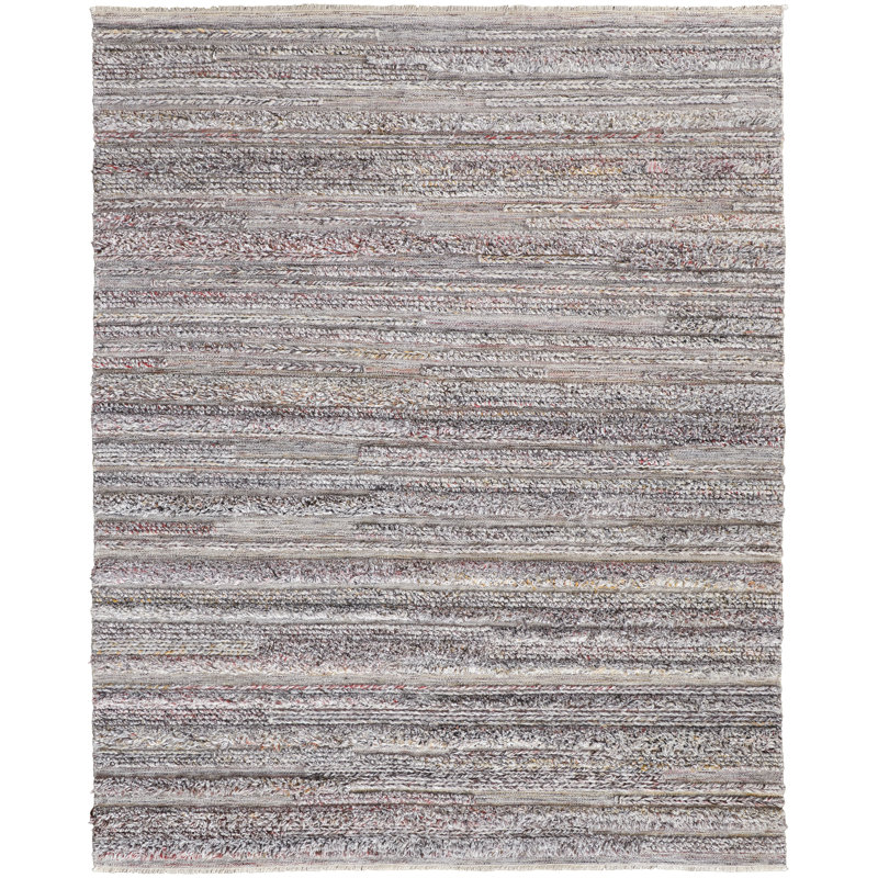 Tapis intérieur / extérieur gris / rouge / jaune Alline, Rectangle de 2 pi x 3 pi