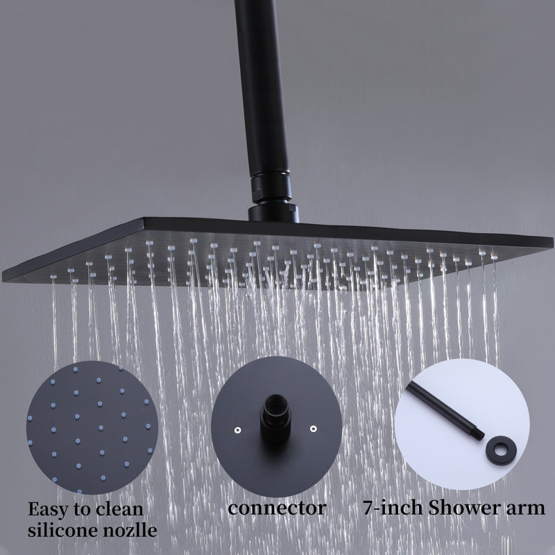 All-In-One Kit with Rough in-Valve, Matte Black
