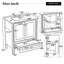 Meuble-lavabo de 30 po avec lavabo, meuble-lavabo autoportant avec 1 tiroir et 2 portes à fermeture en douceur avec rangement pour porte, structure et pieds en bois massif, un paquet