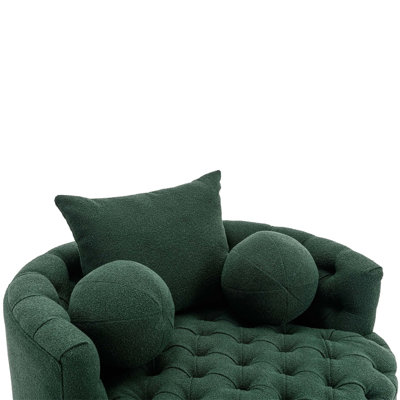 Lanekia 43.7'' Wide Tufted Swivel Armchair -  Everly Quinn, F8412EA4AA834ADBAFB83212292E0DB1