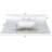 43 in Sintered Stone Vanity Top with Integrated Sink, Gold and White Modern Bathroom Countertop with Backsplash