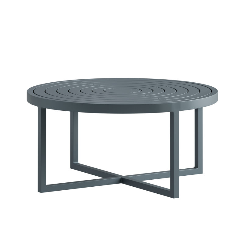 Round Cocktail Table, Glacier Blue