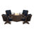 Braxton 5-Piece Deep Seating Swivel Conversation Set with Fire Pit Table-128126265-68603219