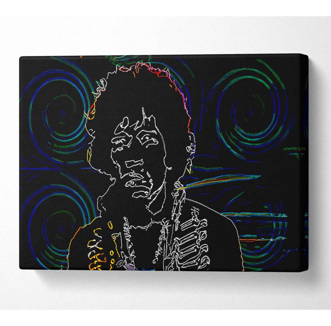 Jimi Hendrix Psychedelic - Druck