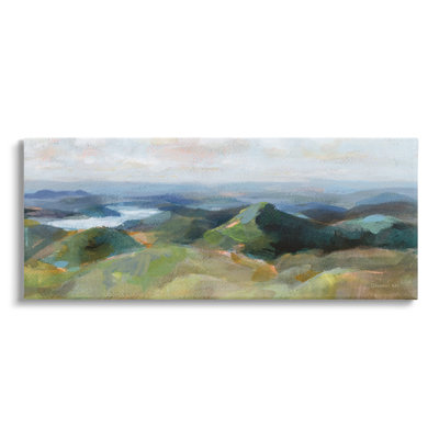 «Vivid Abstract Aten View Mountain Top Hills» par Danhui Nai - peinture sur toile tendue