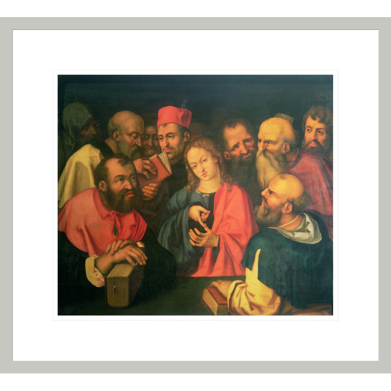 «Christ Christ douze parmi les scribes» par Albrecht Dürer, impression giclée encadrée, H 17,75 po x l 19,46 po