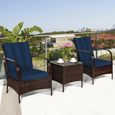 2 - Person Patio Conversation Set with Cushions