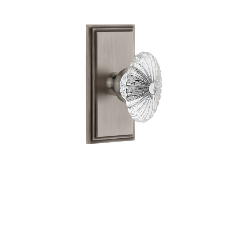 Poignée de porte Grandeur Carré, 2 3/8", Étain antique