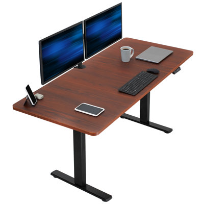 VIVO Single Motor Electric Desk with Push Button Memory Controller
