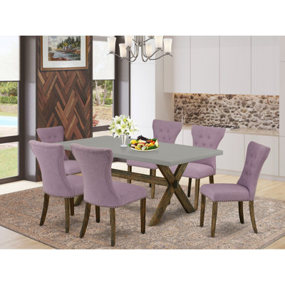 Ensemble de table de salle à manger 7 pièces 7 pièces Modernes