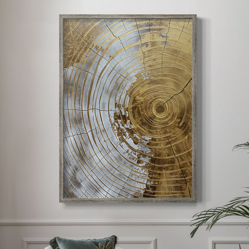 ABSTRACT Series CLV Framed Print - Solid Wood, 11" H x 9" W