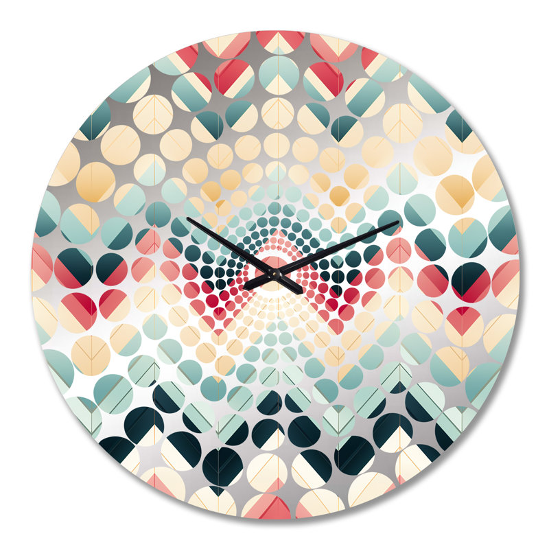 Ivoire Boho Accents Chevron - Horloge murale à chevrons, Grand