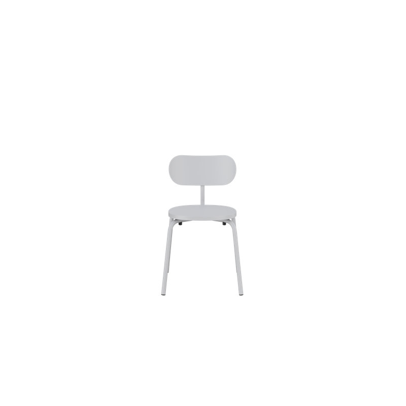 Kahmiah 18.1'' H Metal Stacking Side Chair, White Aluminium