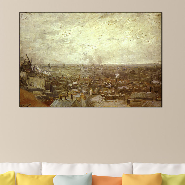 'View from Montmartre' by Vincent Van Gogh Painting Print