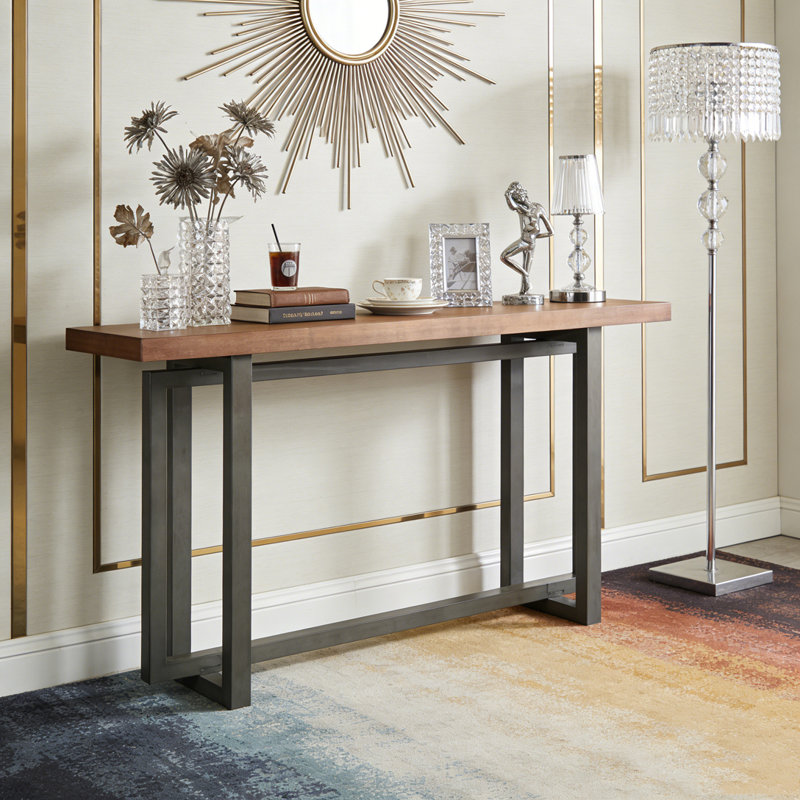 Console 59 po, Gris, noyer