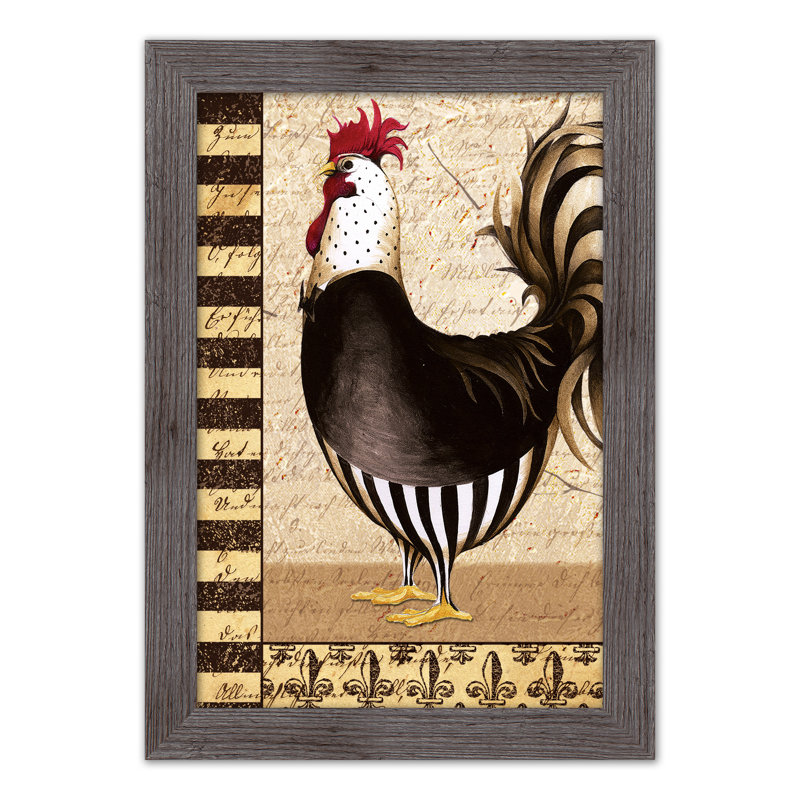 Rooster In Pants, reproduction encadrée, H 24 po x l 16 po x P 0,75 po