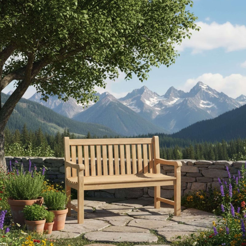 Devin Outdoor Teak Bench