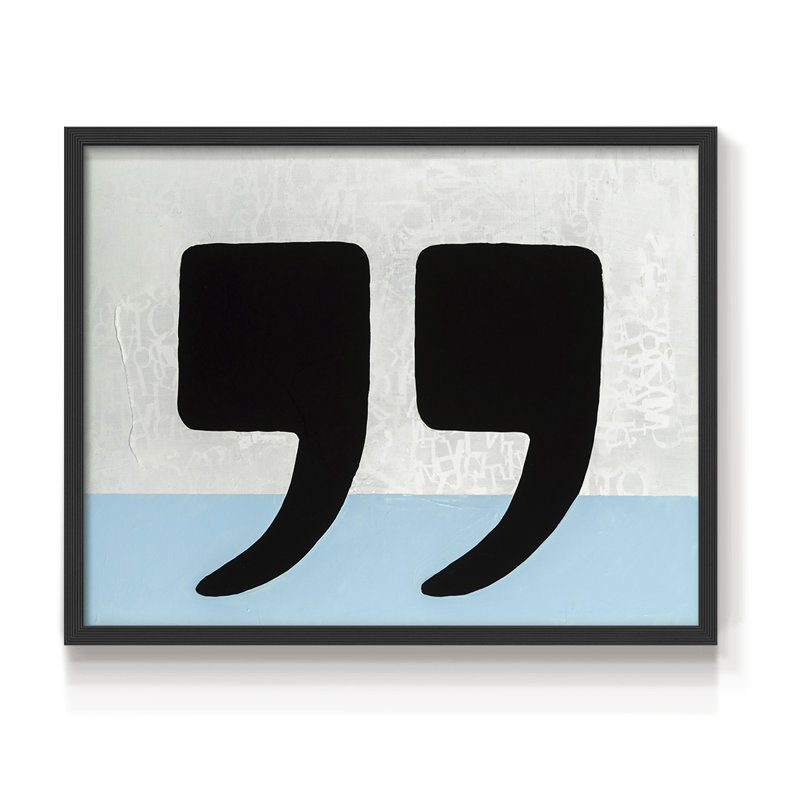 Il a dit qu'elle a dit - Reproduction encadrée - Restickable, H 11 po x l 14 po, Noir, noir, noir, noir