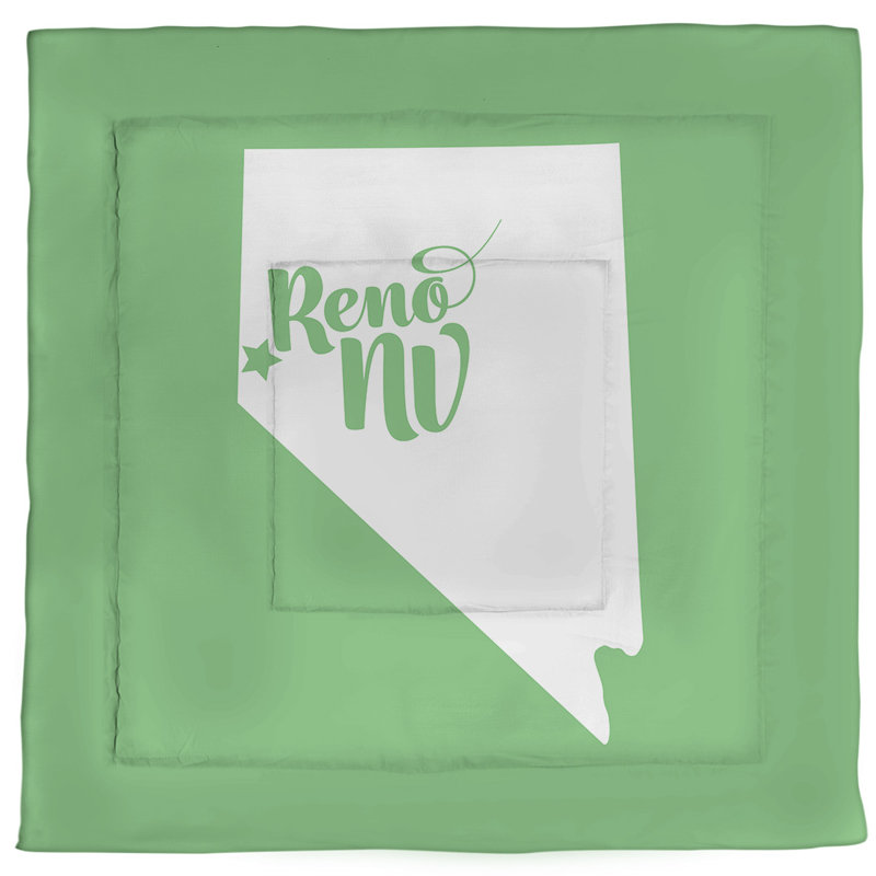 Nevada Polyester Comforter, Queen Comforter, Green