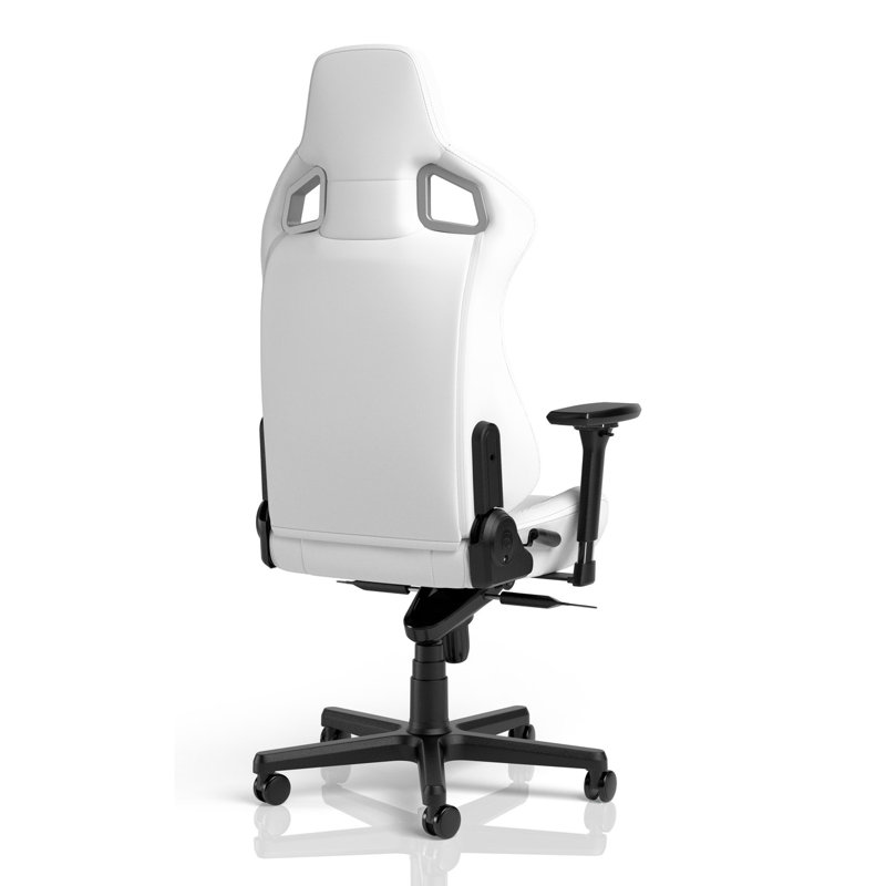 Noblechairs Adjustable Reclining Ergonomic Faux Leather Swiveling PC & Racing Game Chair in White
