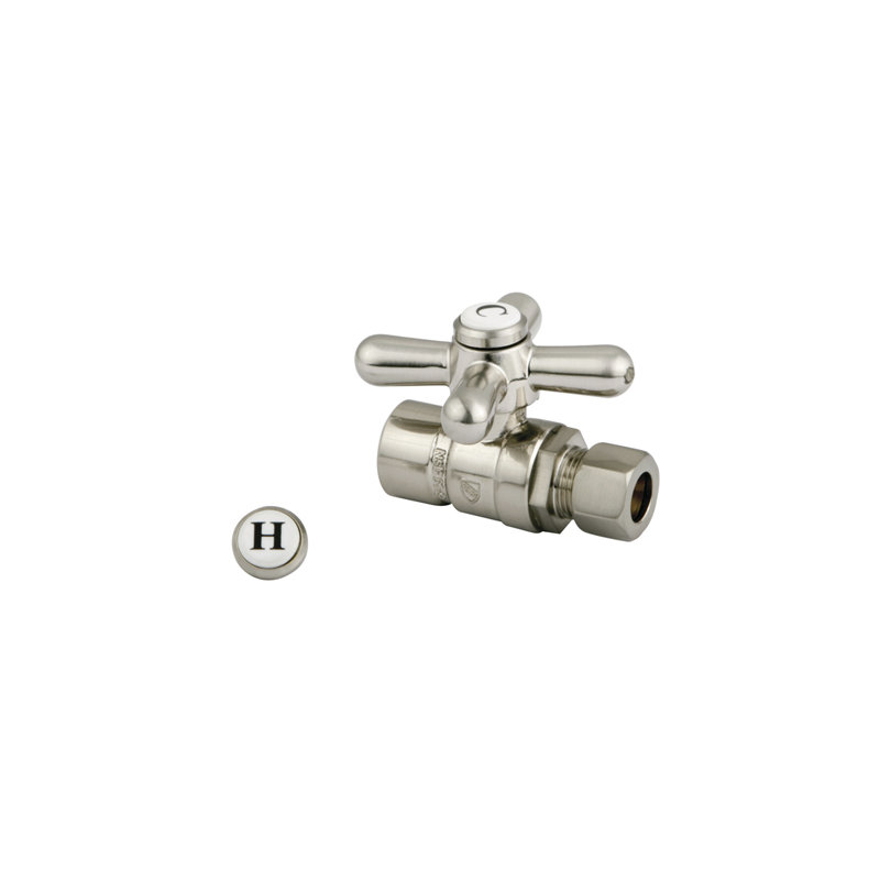 Straight Supply Stop, Brushed Nickel
