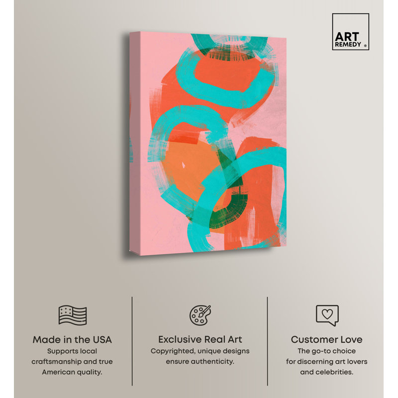 Candy Chain Modern Abstract Geometric Canvas Wall Art, 15" x 10"
