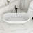 66'' X 30'' Acrylic Freestanding Soaking Bathtub In Glossy Black