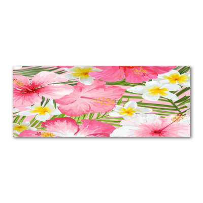 Tropical Flowers - Wrapped Canvas Print