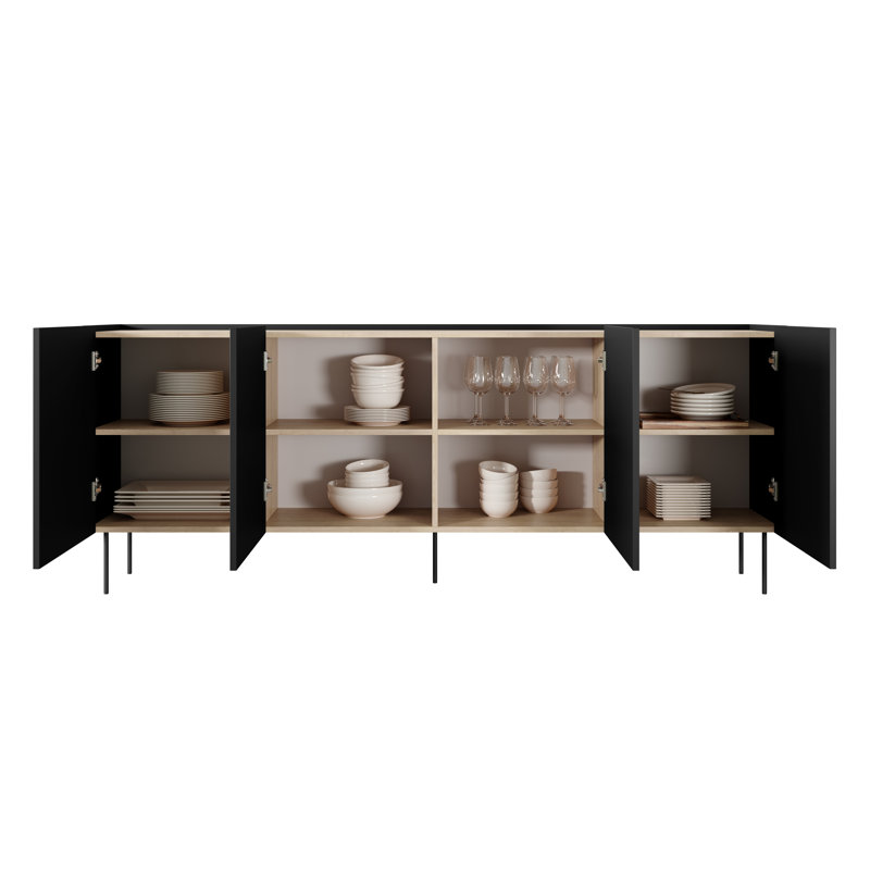 Catela 220cm Sideboard, Black