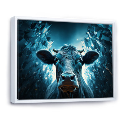 Portrait d'une vache bleue