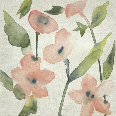 Blush Pink Blooms I by Chariklia Zarris - Wrapped Canvas Painting