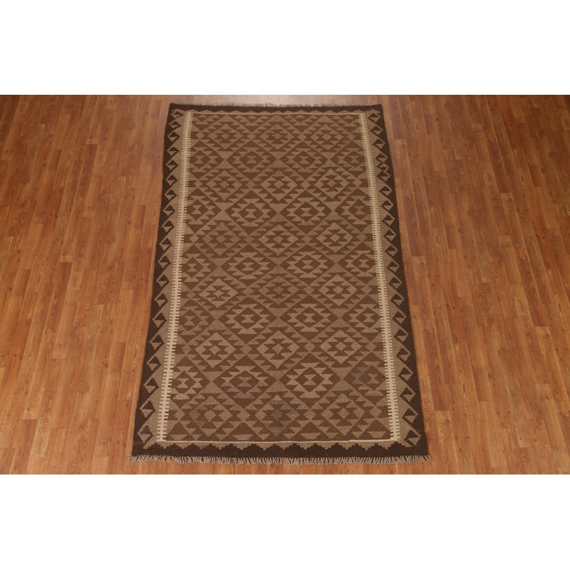 Tapis oriental brun Kilim 5 x 8