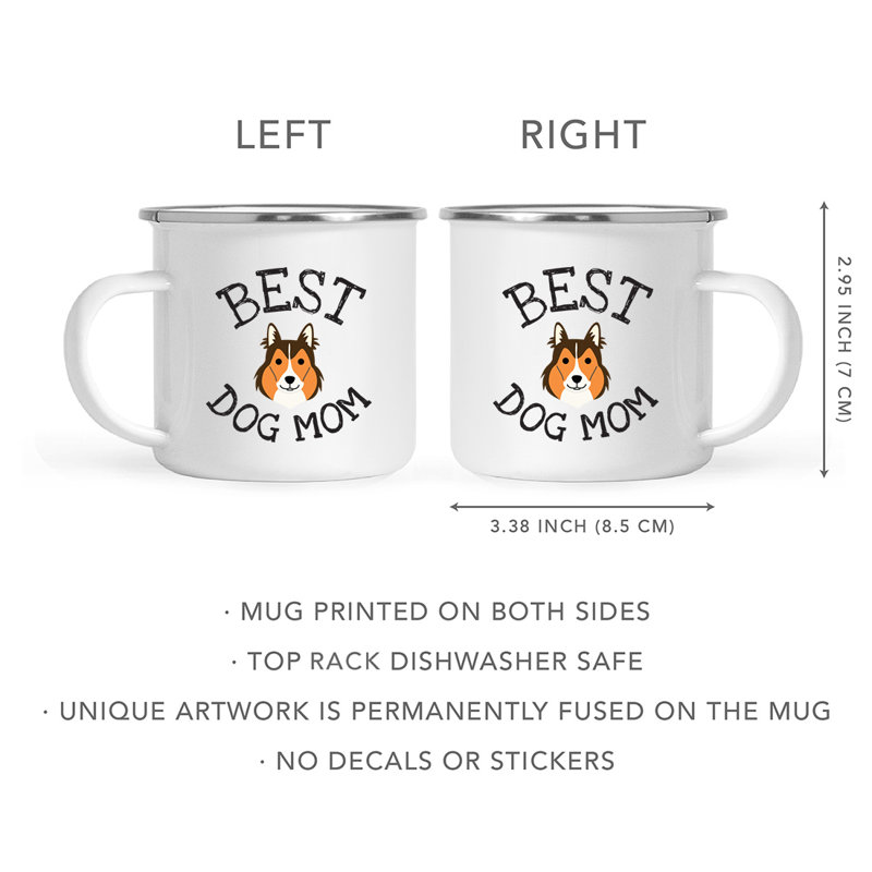 Tasse de camping Best Dog Mom, Berger des Shetland