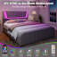 Upholstered Platform Bed With Adjustable Headboard And 4 Storage Drawers-1368083645-1368083640