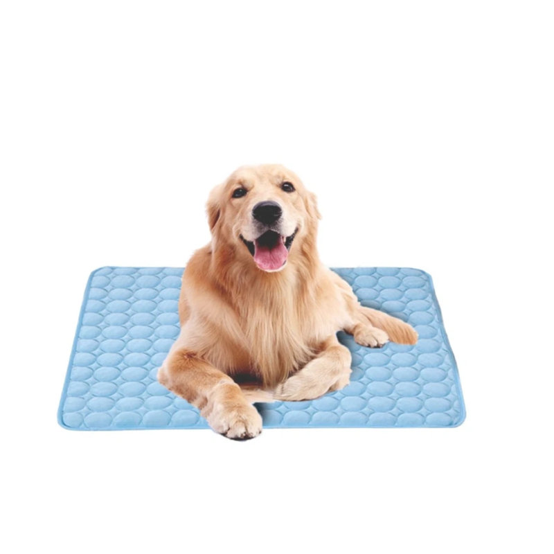 Tapis de refroidissement pour animaux de compagnie, H 1 po x l 27 po x P 21 po, Bleu
