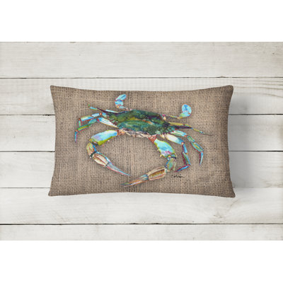 Crab Outdoor Throw Pillow