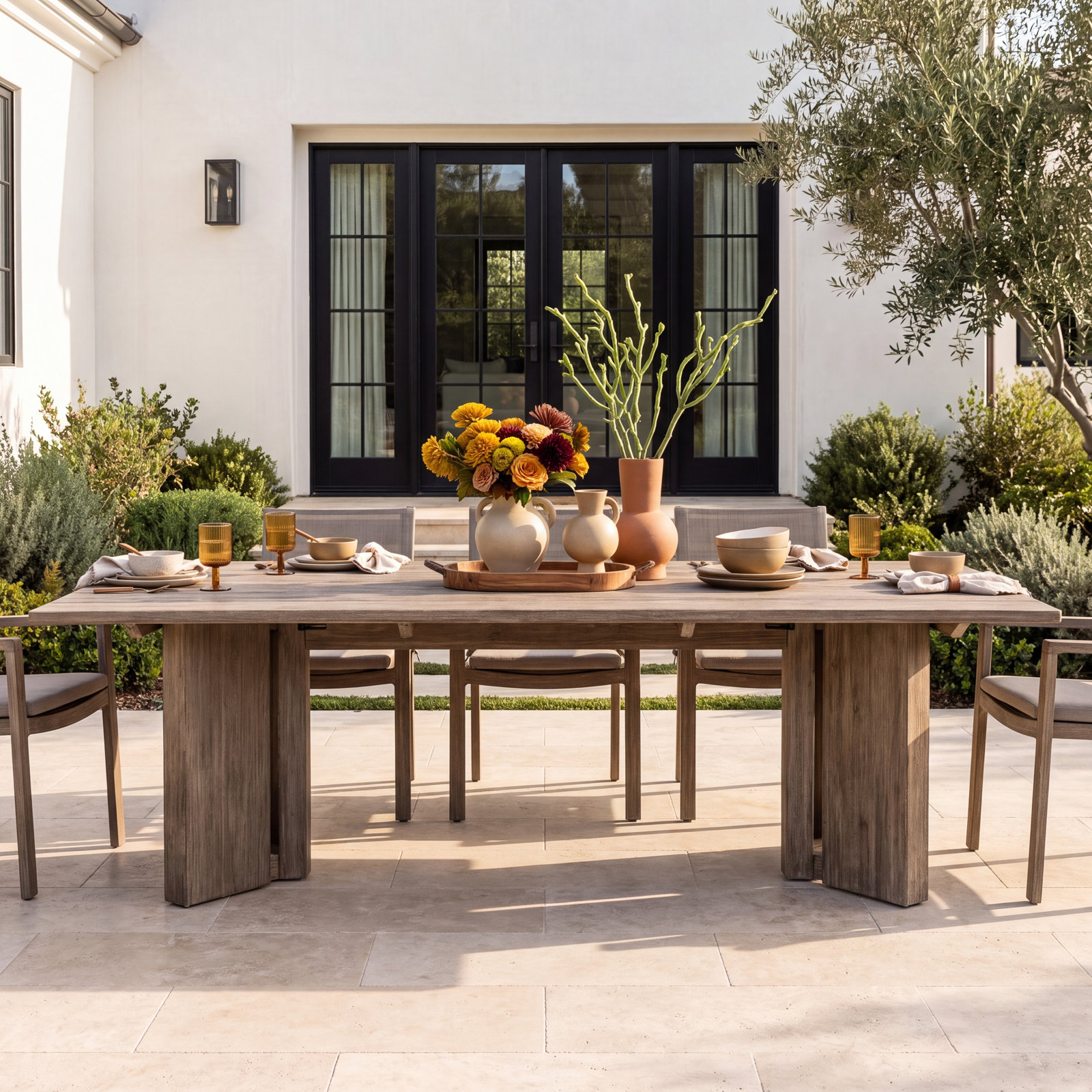 Olly 110'' Teak Outdoor Dining Table