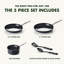 GreenPan Chatham Black Prime Midnight Healthy Ceramic Nonstick, 5 Piece Cookware Set