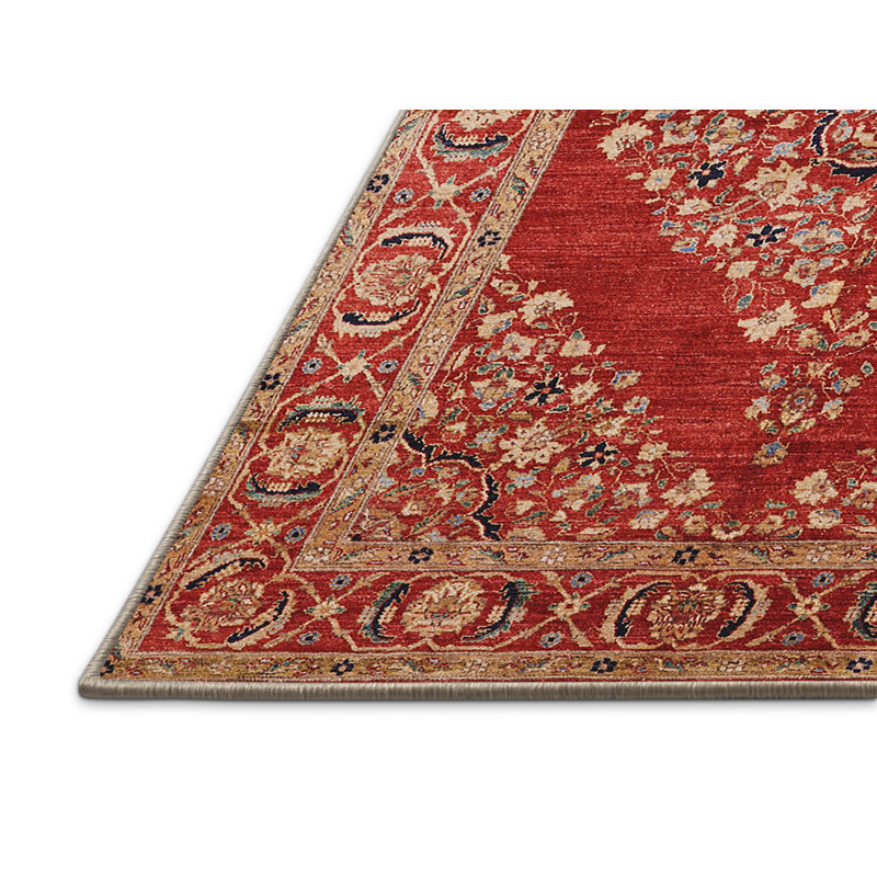 Tapis beige / rouge Sighmund, Rectangle 8 pi x 12 pi