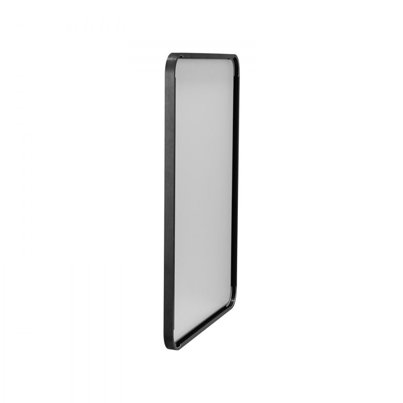 Aluminium Rectangle Wall Mirror, 55.9cm x 76.2cm, Black, Rectangle
