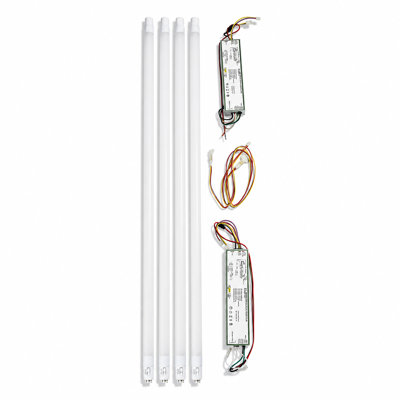 E2 Lighting 4 ft T8 Type C LED Tube Lights with 10W Emergency Battery Backup, 5CCT Selectable, 15W, 2-Pack