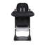 Chaise haute ajustable pour enfants de 0 à 6 ans, avec tablette double amovible, système d'alimentation à 5 niveaux, ceinture et roulettes silencieuses verrouillables, noire.