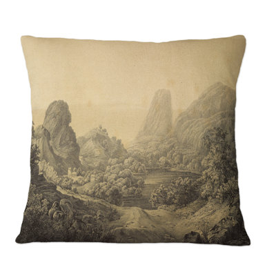 Nature Of South America Old Image V - Traditional Printed Throw Pillow