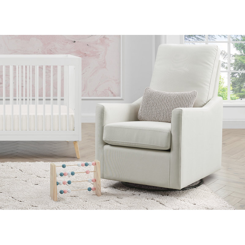 Chaise berçante pivotante Adley, Crème