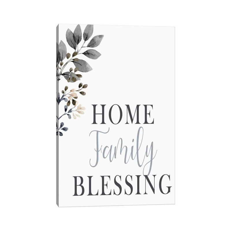 Home Family Blessing by Kimberly Allen - Print on Canvas, Wrapped Canvas, 30.48cm H x 20.32cm W x 1.91cm D