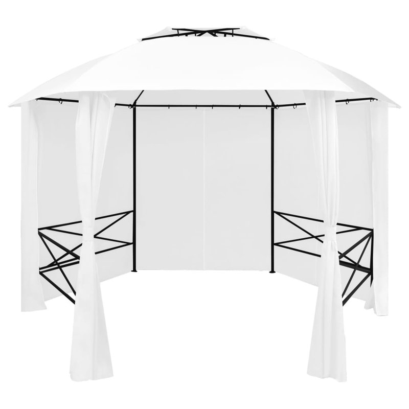 Garden 3m x 3.5m Steel Patio Gazebo, White